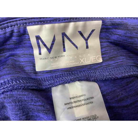 Marc New York Performance Woman’s XL Purple/Black Athletic Leggings - Picture 4 of 6